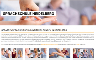 Texten Gebärdenschule-Sprachschule, Webdesign / Marketing